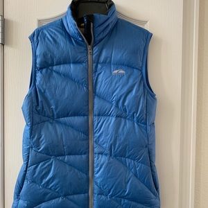 Small women’s blue GoLite down vest